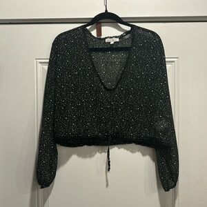 Don’t Ask Why V Neck Starburst Top O/S